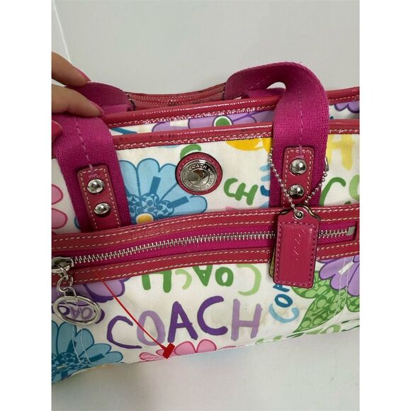 Coach Daisy Floral Tote Handbag Multicolor Women's Casual Bag - Picture 7 of 11